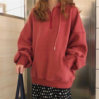 Plain Hoodie / Dotted Midi Skirt
