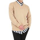 Plus Size V-neck Knit Top