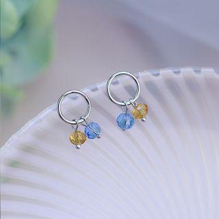 Crystal Hoop Earring 1 Pair - As Shown In Figure - One Size