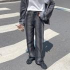 High-waist Gradient Straight-cut Jeans