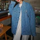 Heart Pattern Denim Jacket