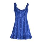 Spaghetti Strap Star Print Dress