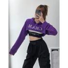 Reflective Loose-fit Hooded Crop Top