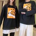 Couple Matching Leopard Pullover