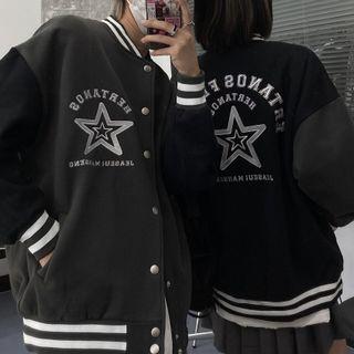 Star Embroidery Baseball Jacket