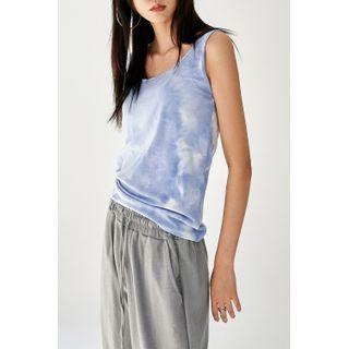 U-neck Dyed Tank Top
