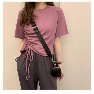 Short-sleeve Crinkled Top / Pants