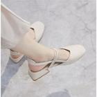 Low-heel Plain Sandals