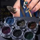 Set Of 6: Sequined Nail Art Decoration Set D - One Size