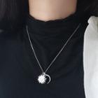 925 Sterling Silver Moon & Sun Pendant Necklace