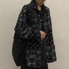 Long-sleeve Paisley Print Shirt Black - One Size