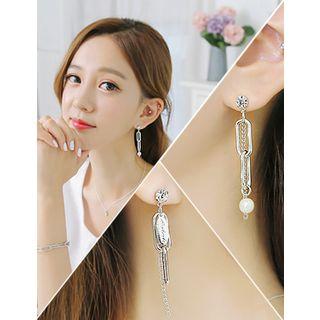 Mix Match Chain Drop Earrings