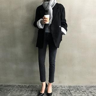 Stripe-detail Wool Blend Blazer