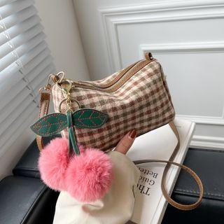 Check Crossbody Bag / Bag Charm / Set