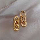 Chunky Chain Alloy Dangle Earring Gold - One Size
