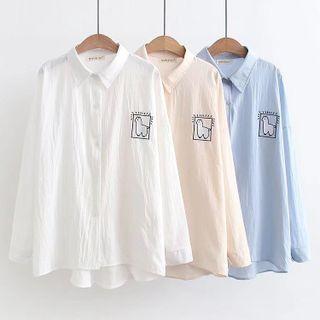 Llama Embroidered Shirt