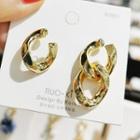 Non-matching Open Hoop Drop Earring 1 Pair - As Shown In Figure - One Size