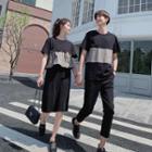 Couple Matching Short-sleeve T-shirt / Short-sleeve Midi T-shirt Dress