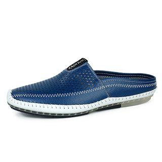 Genuine-leather Slide Loafers