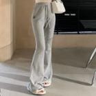High-waist Wide-leg Pants Light Gray - One Size