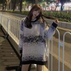 Print Two-tone Sweater