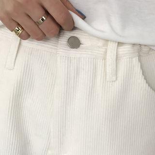 Hidden-band Relaxed-fit Corduroy Pants