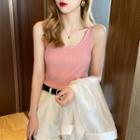 U-neck Knit Tank Top In 6 Colors