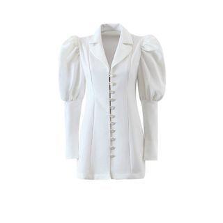 Puff-sleeve Mini Blazer Dress