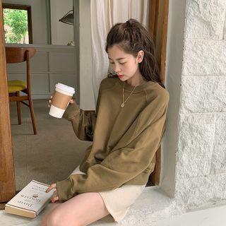 Raglan-sleeve Welt-pocket Sweatshirt