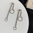 Chain Drop Earring 1 Pair - Silver - One Size