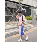 Strange Contrast-collar T-shirt