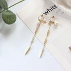 Alloy Star Faux Pearl Dangle Earring 1 Pair - Gold - One Size