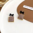 Bow Drop Earring 1 Pair - Bow - Brown - One Size