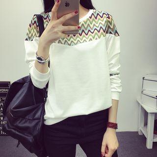 Chevron Panel Sweatshirt