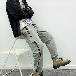 Striped Accent Harem Cargo Pants