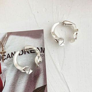 Twisted Earring 1 Pair - Silver - One Size