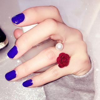 Faux Pearl Floral Ring