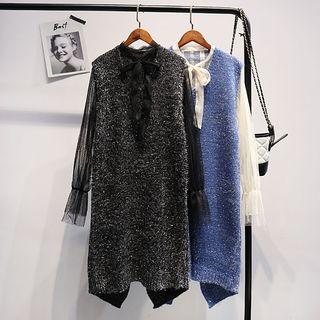 Glitter Long Knit Vest