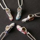 Stainless Steel Miniature Sneakers Pendant Necklace