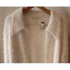 [dearest] Collared Fluffy Cardigan (ivory) One Size
