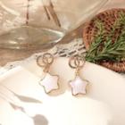 925 Sterling Silver Star Dangle Earring Bb0646 - One Size