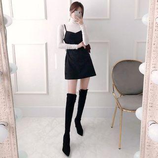 Lace-up Side Pinafore Dress