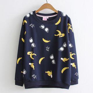 Banana Print Pullover