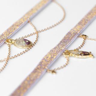 Glaze Pendant Velvet Choker