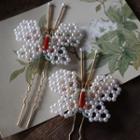 Retro Faux Pearl Butterfly Hair Pin