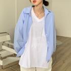Oversize Shirt / Pocket Detail Short-sleeve T-shirt