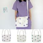 Multi-way Dotted Canvas Tote Bag