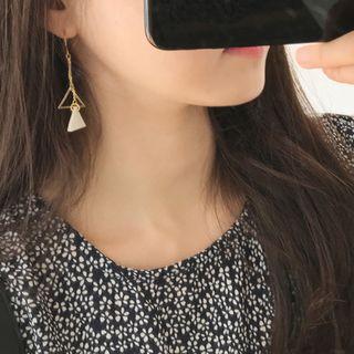 Triangle Drop Earrings Gold - One Size