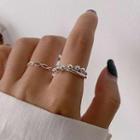 Set Of 2: Alloy Ring Set Of 2 - One Size
