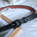 Faux Leather Belt Black - 108cm
